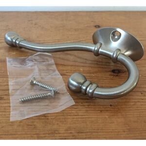 NEW Liberty Hardware BRAINERD B46305J-BSN Brushed Nickel Ball End Coat Wall Hook